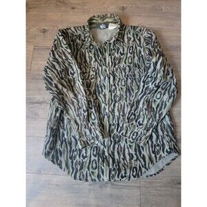 Vintage Woolrich Hunting Shirt Mens Large Shadow Bark Camo Button Up USA Made